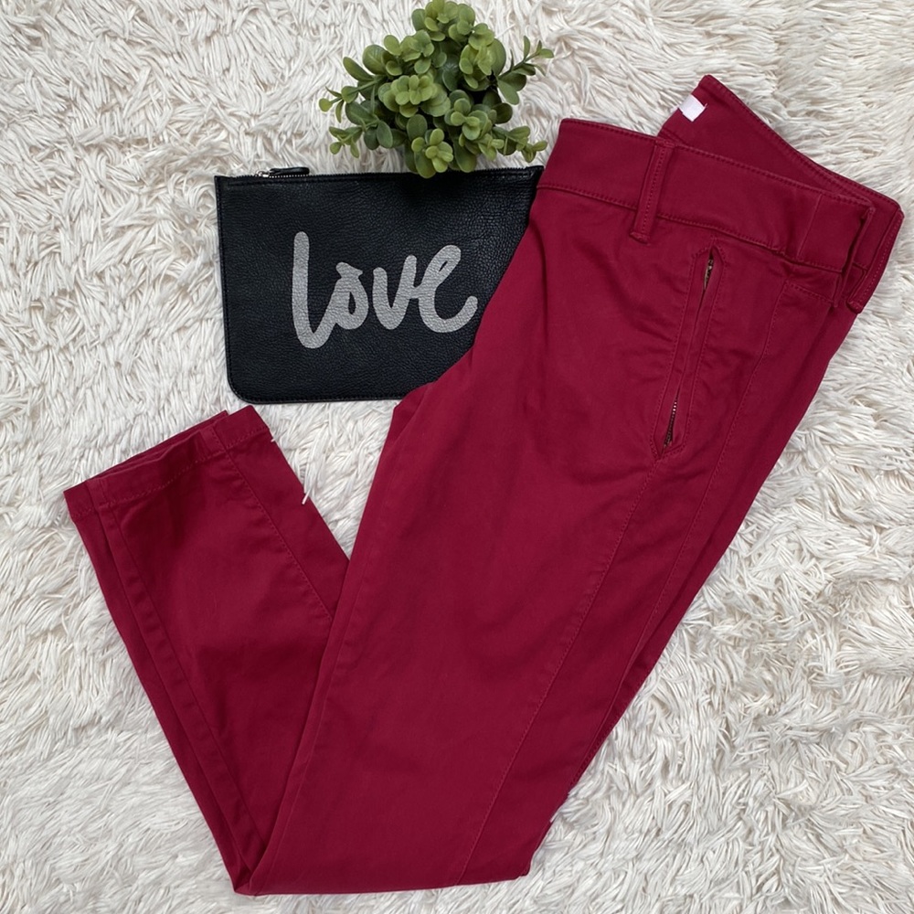🎉HP🎉 Loft Ankle Pants 💗 Cranberry Red